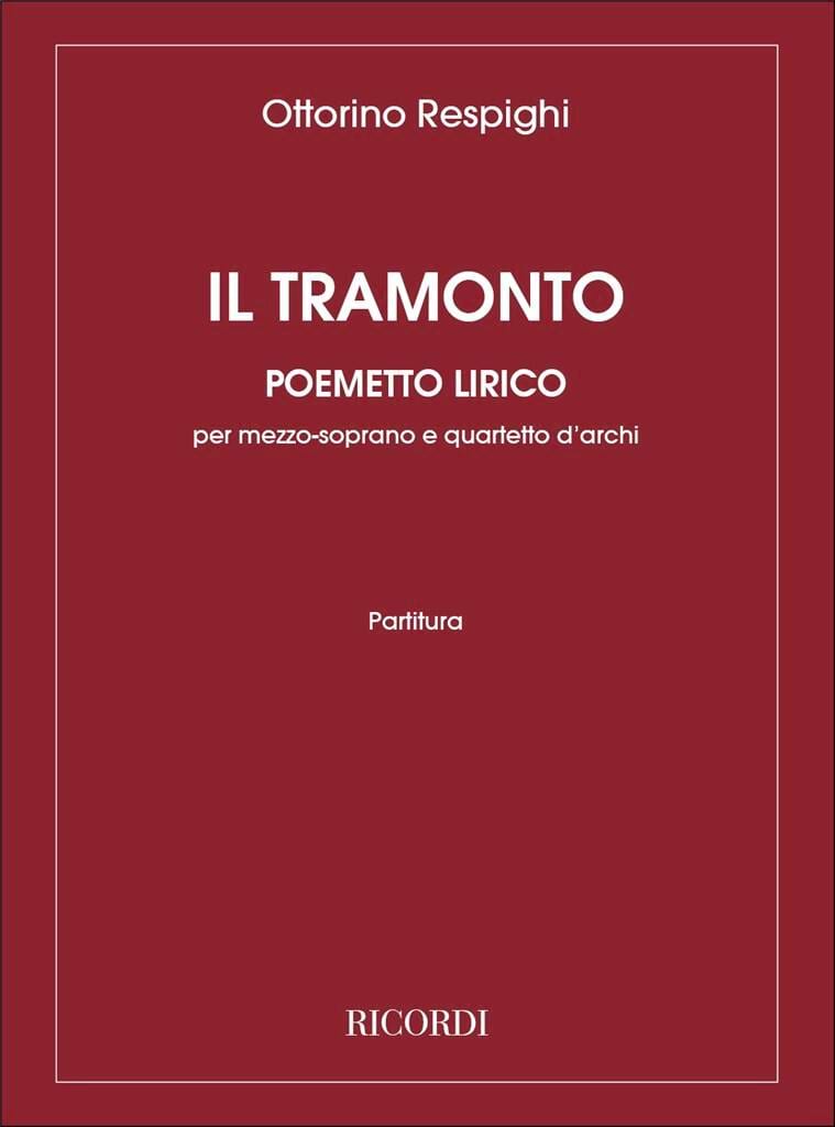 Il Tramonto - **vente Au 59** RESPIGHI Partition