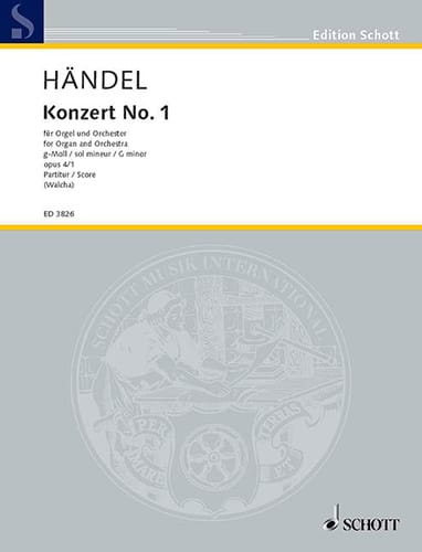 Orgel-Konzert Nr. 1 g-Moll op. 4/1 - Partitur - HAENDEL - Partition