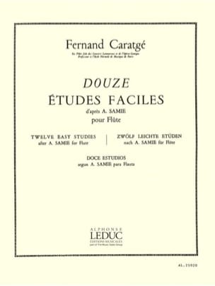 12 Etudes faciles - Flûte Fernand Caratgé Partition Flûte traversière