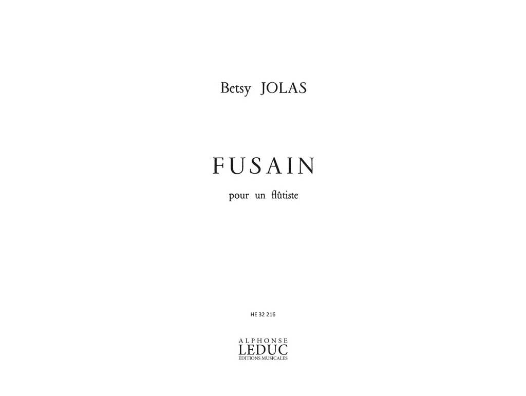 Fusain Betsy Jolas Partition Fl没te traversi猫re