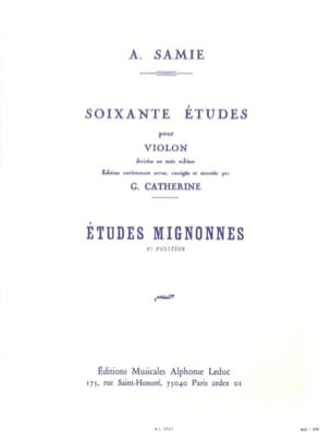 60 Etudes Volume 1 - Etudes Mignonnes A. Samie Partition Violon