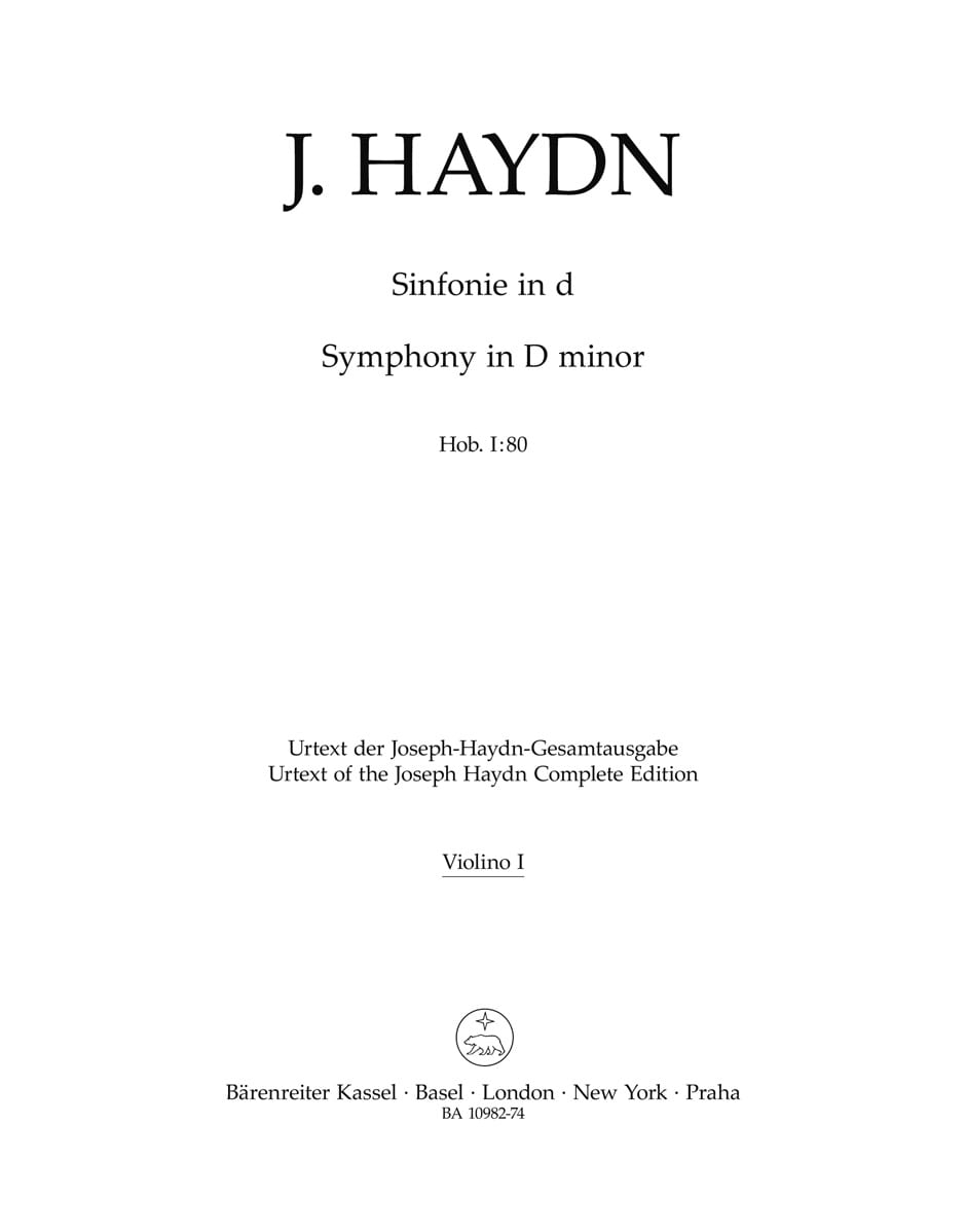 Sinfonie d-Moll Hob. I:80 Joseph Haydn Partition