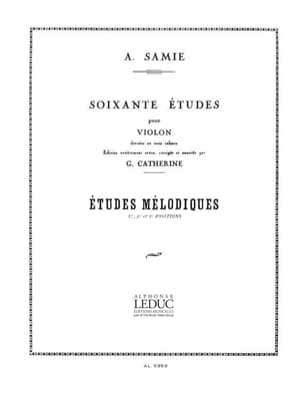 60 Etudes, Volume 3 - Etudes mélodiques A. Samie Partition Violon
