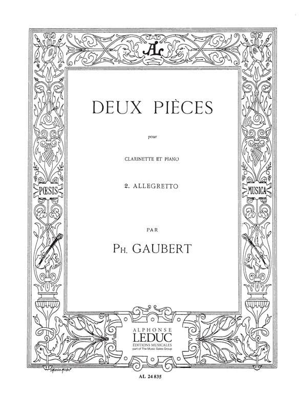 2 Pièces - n° 2 : Allegretto - Philippe Gaubert - Partition