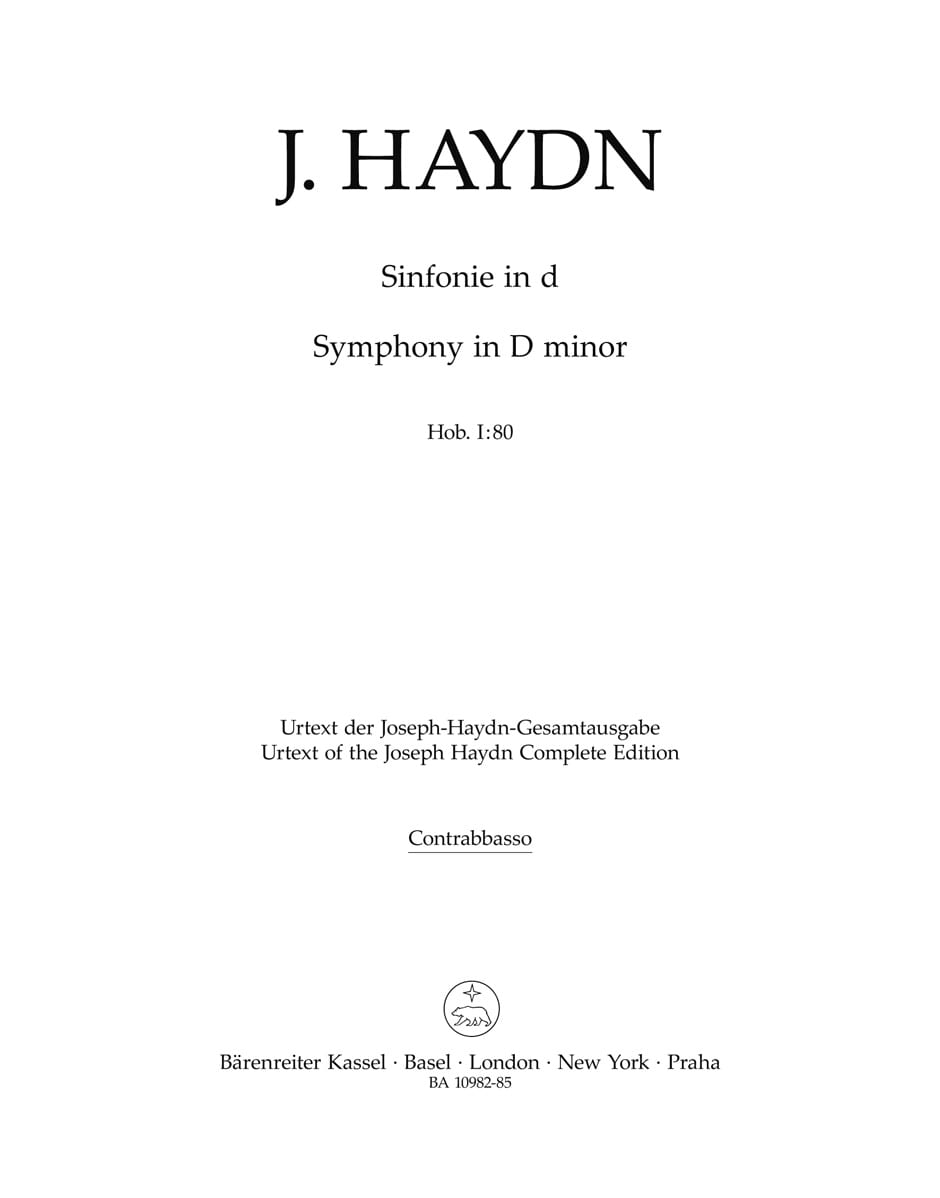 Sinfonie d-Moll Hob. I:80 Joseph Haydn Partition
