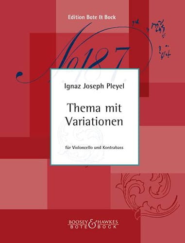 Thema mit Variationen - Cello Kontrabass Ignaz Pleyel Partition Duos