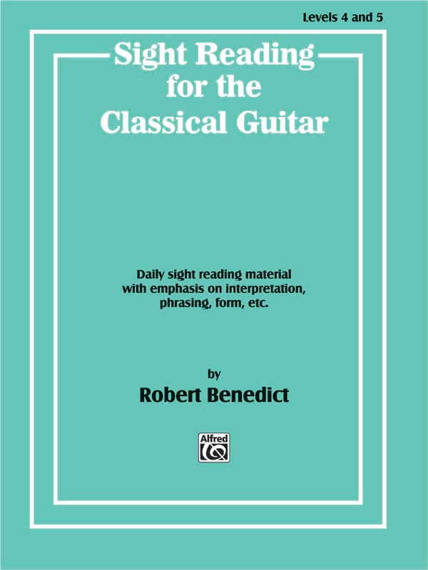 Sight Reading for the Classical Guitar Benedict Partition Guitare