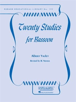 20 Studies for Bassoon Albert Vaulet Partition Basson