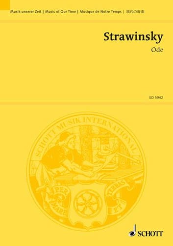 Ode - Partitur STRAVINSKY Partition Grand format