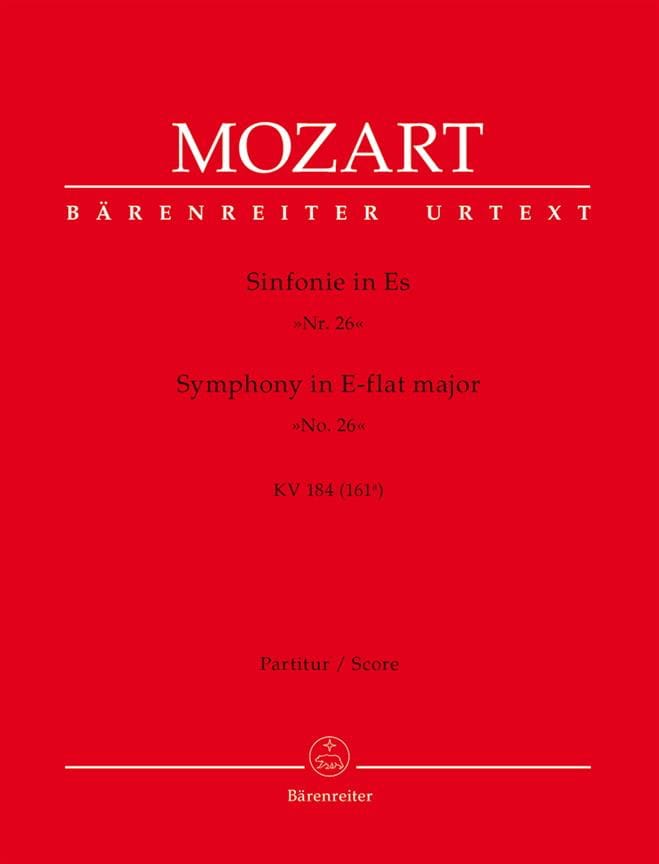 Symphonie Nr. 26 Es-dur KV 184 - Partitur - MOZART - Partition