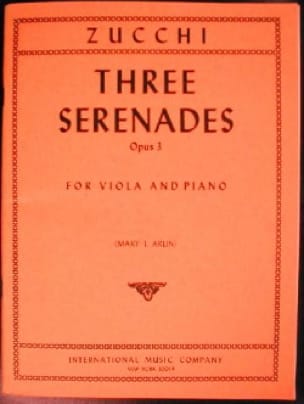 3 Sérénades op. 3 Giacomo Zucchi Partition Alto