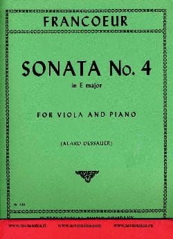 Sonata n° 4 in E major François Francoeur Partition Alto