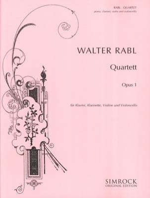 Quatuor en Mib Majeur, op. 1 Walter Rabl Partition Quatuors