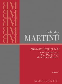 Quatuor à cordes n° 5 - Parties MARTINU Partition Quatuors