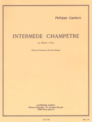 Intermède Champêtre - Hautbois Philippe Gaubert Partition Hautbois