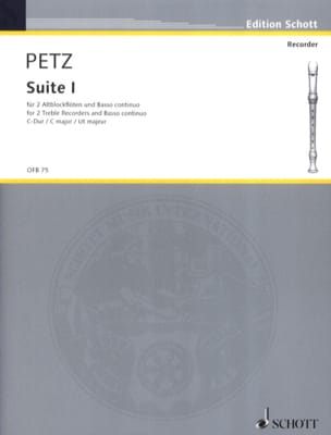 Suite Nr. 1 C-Dur - 2 Altblockflöten BC - Johann Christoph Petz