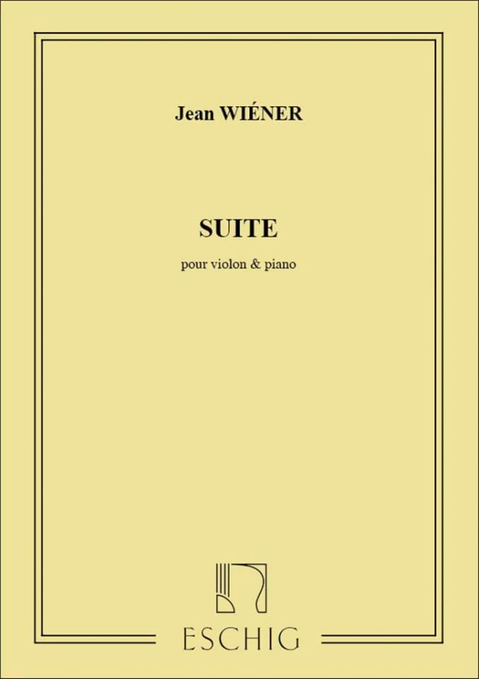 Suite - Jean Wiener - Partition - Violon