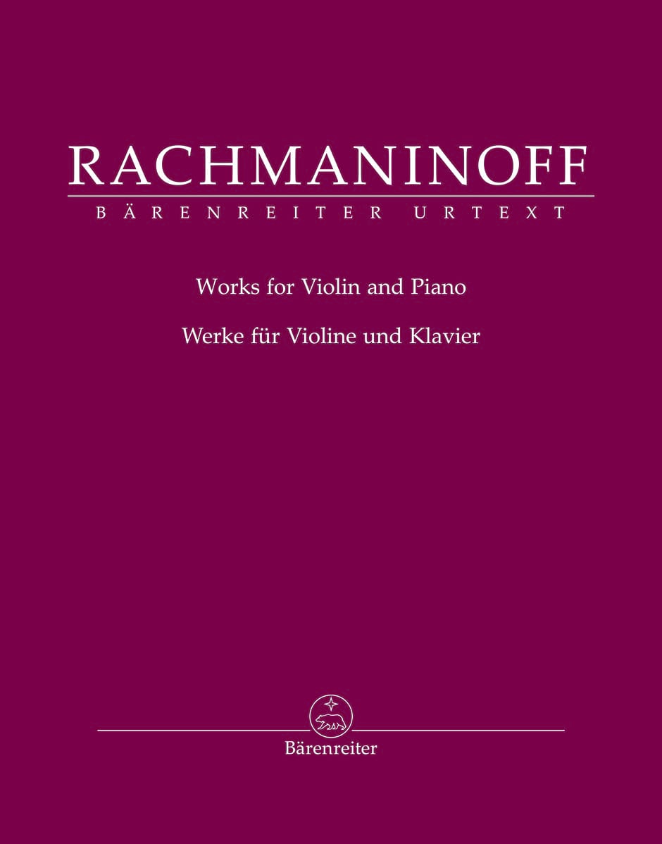 Oeuvres pour Violon et piano Sergei Rachmaninov Partition Violon