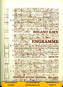 Engramme Roland Kayn Partition Grand format