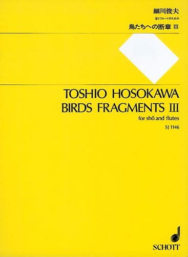 Bird Fragments 3 Toshio Hosokawa Partition