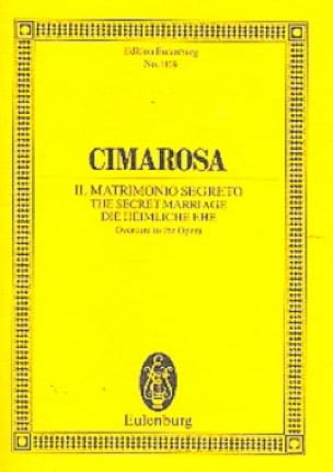 Die Heimliche Ehe - Ouverture CIMAROSA Partition Petit format