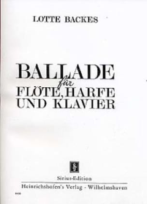 Ballade - Flöte Harfe und Klavier Lotte Backes Partition