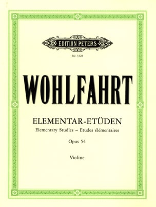 Etudes Elémentaires op. 54 Franz Wohlfahrt Partition Violon