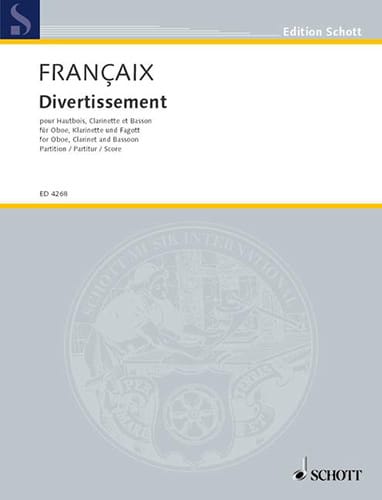 Divertissement FRANÇAIX Partition Grand format