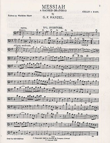 Messiah Vlc/Db Handel Partition