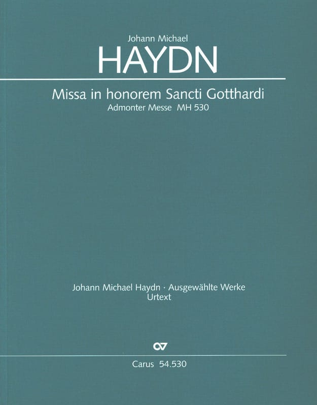 Missa In Honorem Sancti Gotthardi - Mh530 - Michael HAYDN - Partition