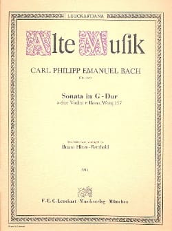 Sonata G-Dur a 2 violini e basso Wq 157 - Carl Philipp Emanuel Bach