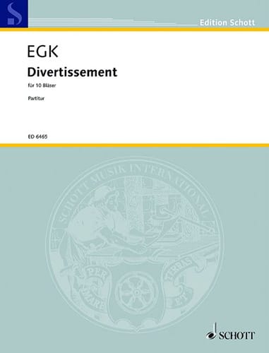 Divertissement 1973 Werner Egk Partition