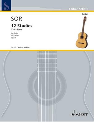 Zwölf Etüden op. 6 SOR Partition Guitare