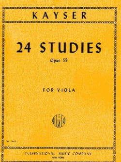 24 Studies Op. 55 - Viola Heinrich Ernst Kayser Partition Alto