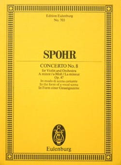 Violin-Konzert Nr. 8 a-Moll SPOHR Partition Petit format