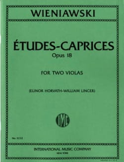 Caprices-Etudes Op.18 - 2 Violas WIENIAWSKI Partition Alto