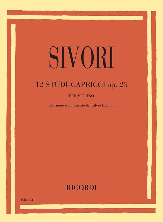 12 Studi-Capricci, op. 25 Camillo Sivori Partition Violon
