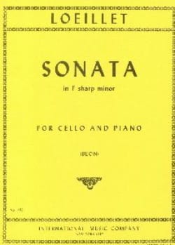 Sonate en fa dièze mineur LOEILLET Partition Violoncelle