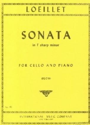 Sonate en fa dièze mineur LOEILLET Partition Violoncelle