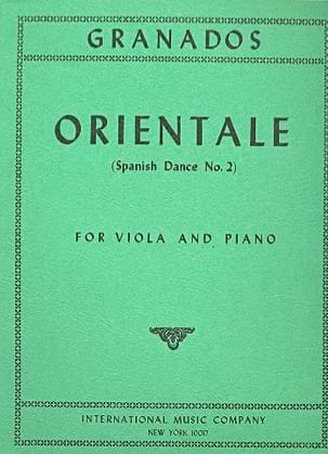 Orientale spanish dance n° 2 GRANADOS Partition Alto