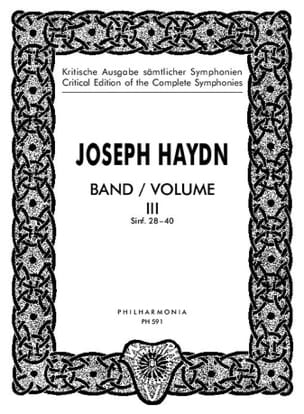 Edition complete Symphonies - Volume 3 28-40 - Score - HAYDN