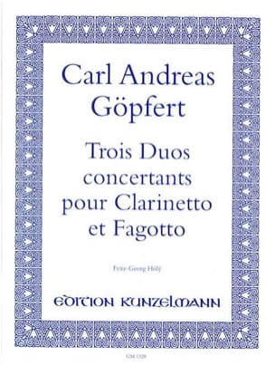 3 Duos concertants Carl Andreas Göpfert Partition Duos