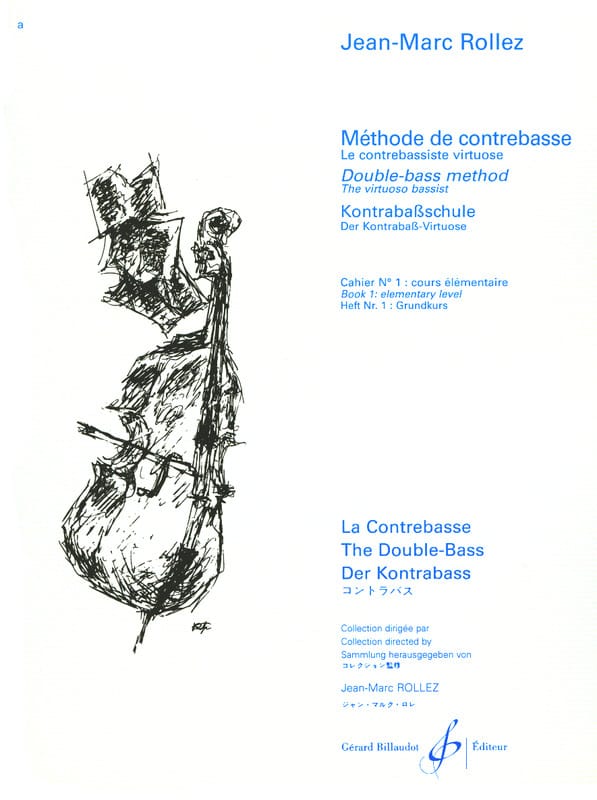 Méthode de Contrebasse Volume 1 Jean-Marc Rollez Partition Contrebasse