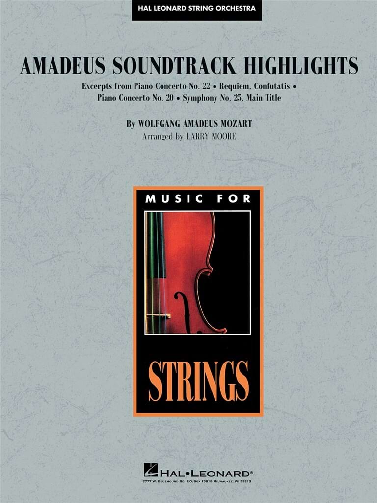 Amadeus Soundtrack Highlights MOZART Partition