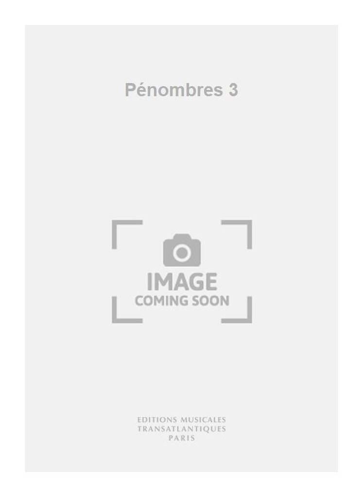 Pénombres III Yoshihisa Taira Partition Harpe