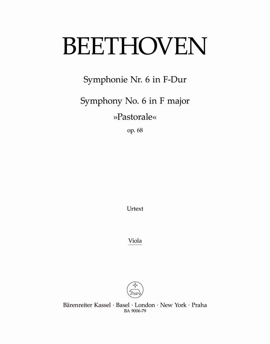 Symphonie Nr 6 Pastorale F-Dur op. 68 - Va BEETHOVEN Partition