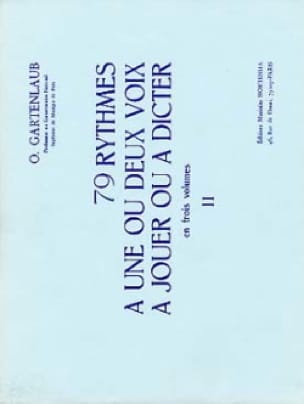 79 Rythmes - Volume 2 Odette Gartenlaub Partition Solfèges