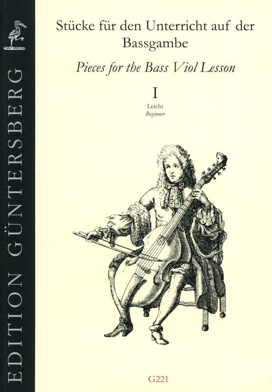 Pieces for the bass viol lesson, vol. 1 beginner - Partition