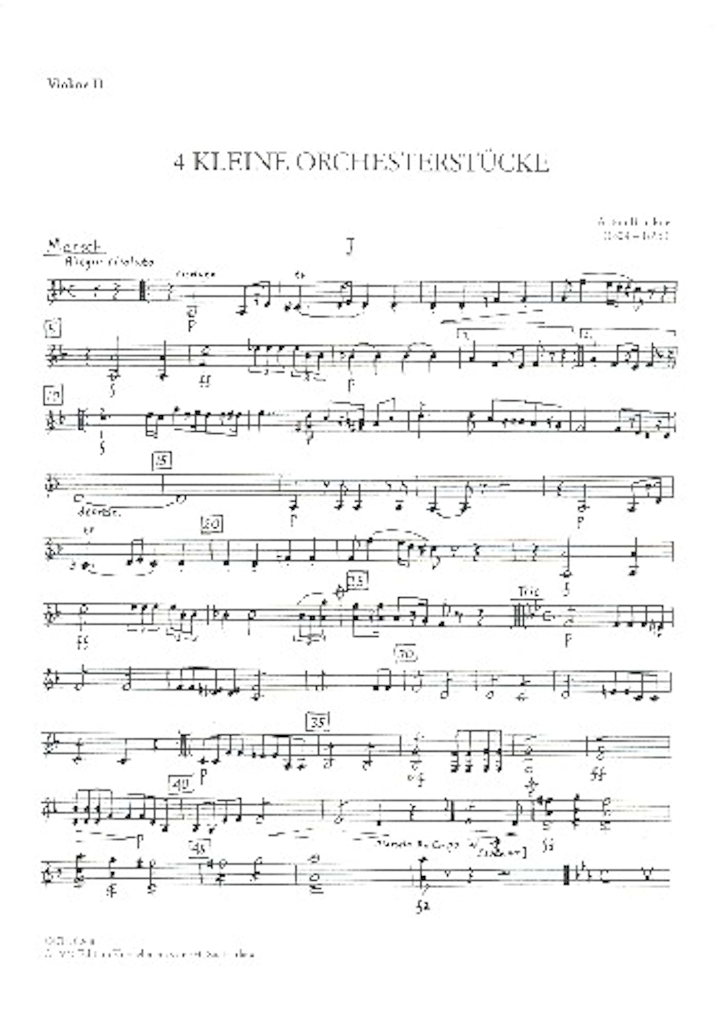 4 kleine Orchesterstücke BRUCKNER Partition