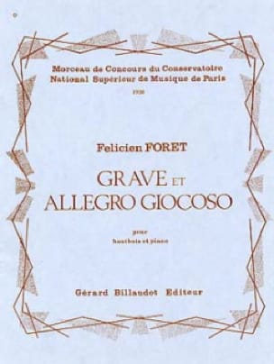 Grave et Allegro Giocoso Félicien Foret Partition Hautbois